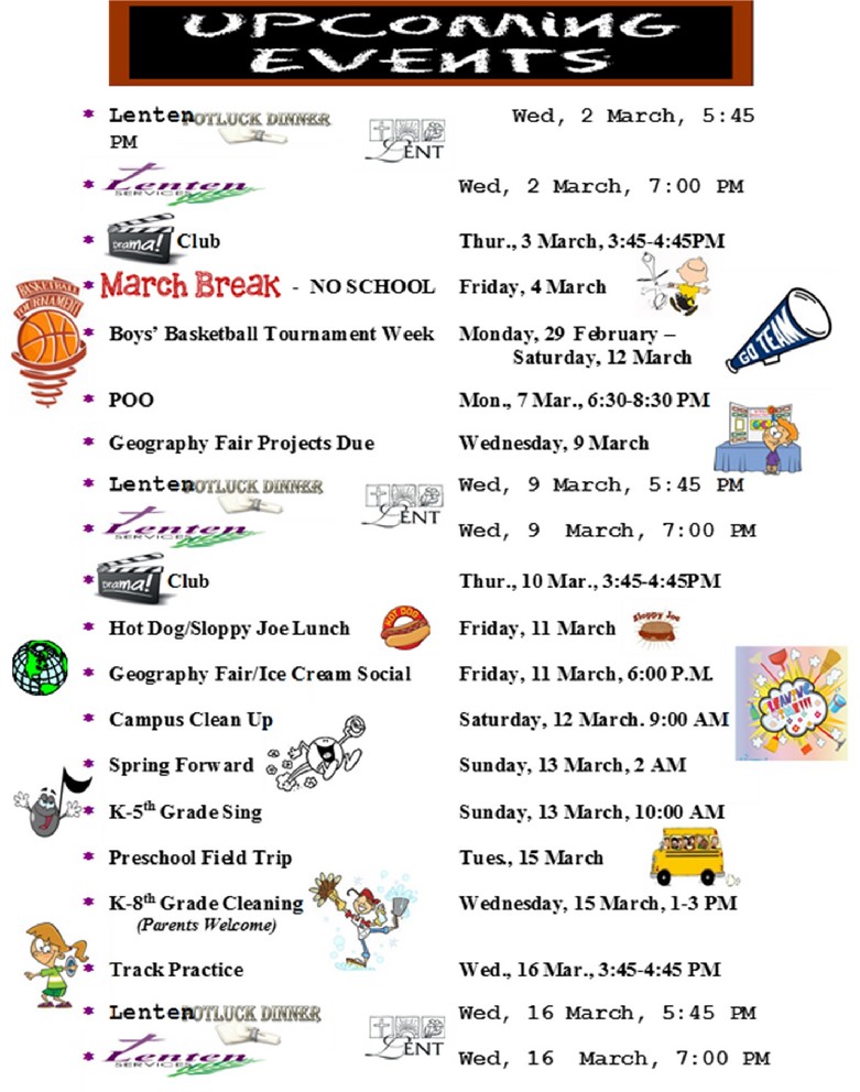 2016 03 02 Upcoming Events